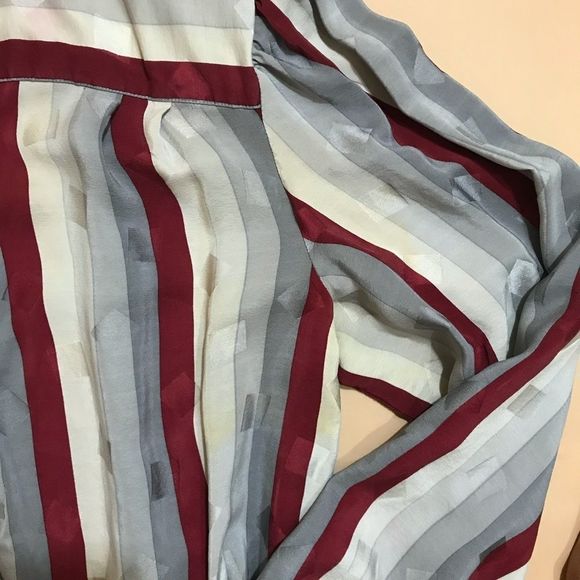 Vintage 70s striped A line dress sz 14 - Picture 4 of 8